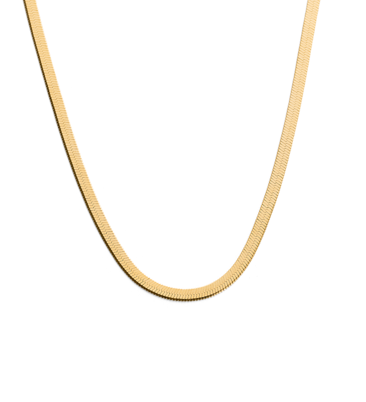 Kirstin Ash Herringbone Chain 18ct Gold Vermeil
