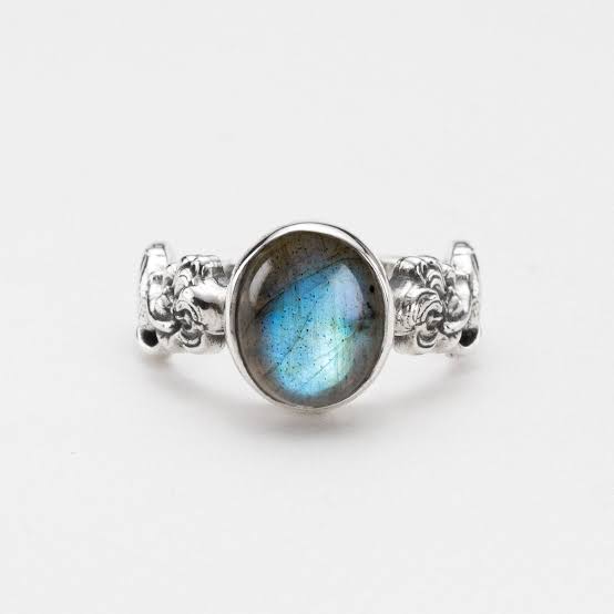 Nick Von K Sterling Silver and Laboradite Sirens Ring