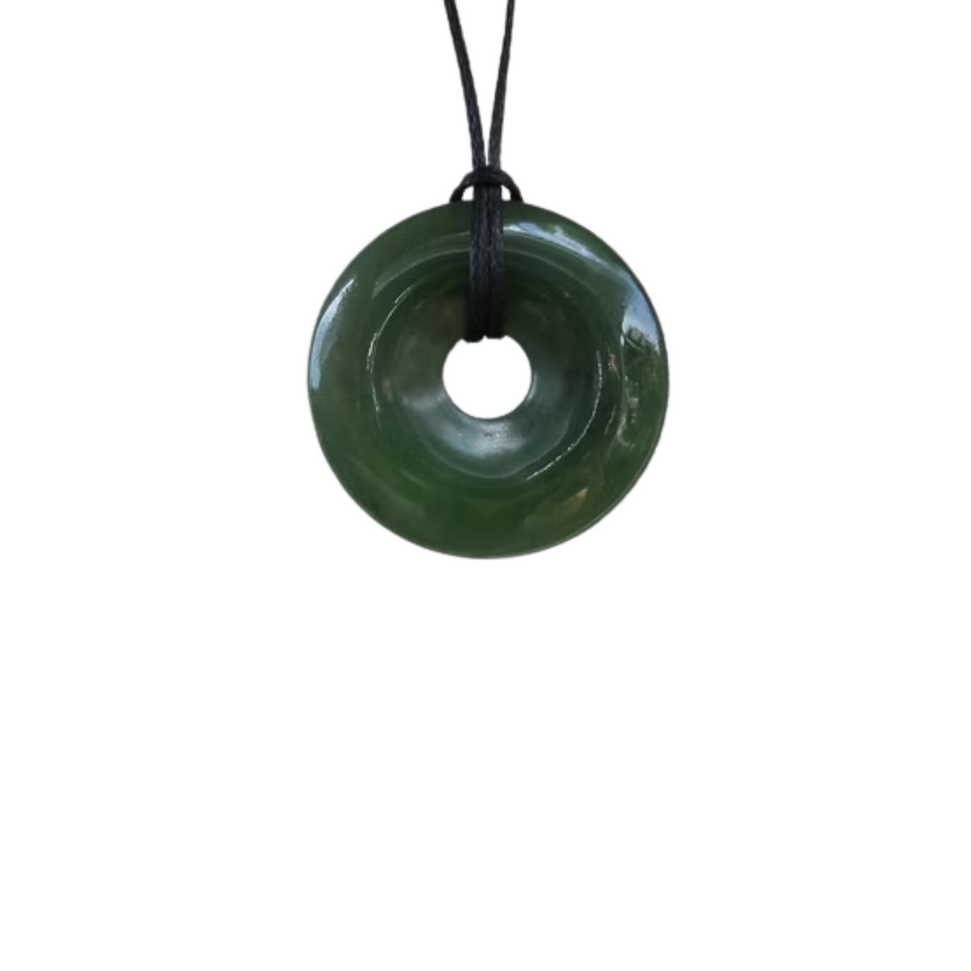 NZ Greenstone Circle Pendant 30mm