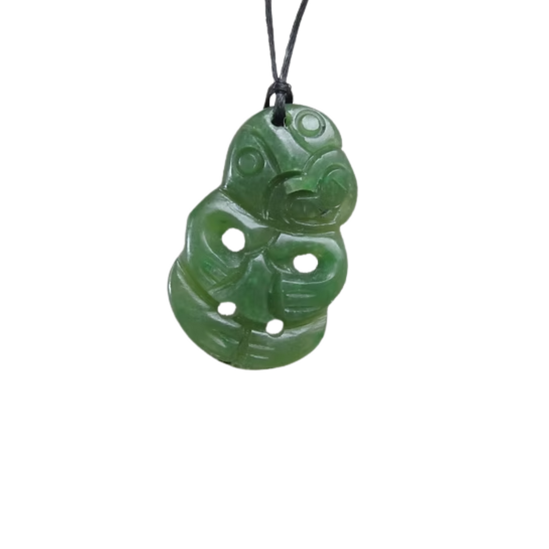 NZ Greenstone Hei Tiki Pendant 25mm