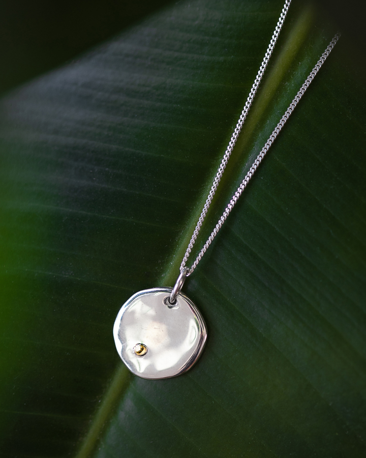 Made of Gold Sterling Silver & 18k Gold Lake Matheson Necklace