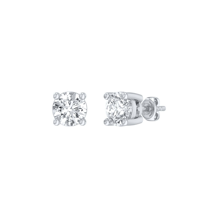 Louis Thompson Evere Earrings 9k White Gold with 2.00ct Lab Diamond