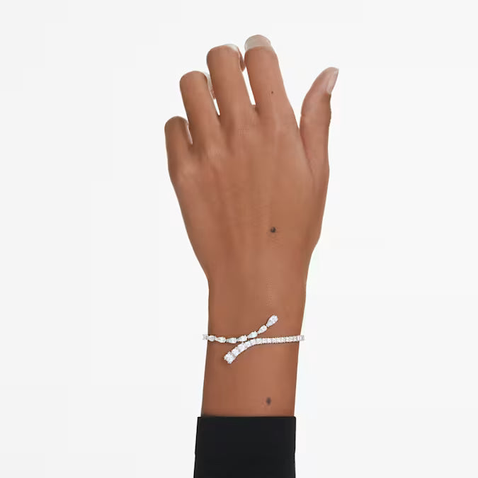Matrix Bracelet Mixed Cuts White Rhodium Plated