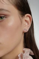 Karen Walker Silver Mini Heart Studs