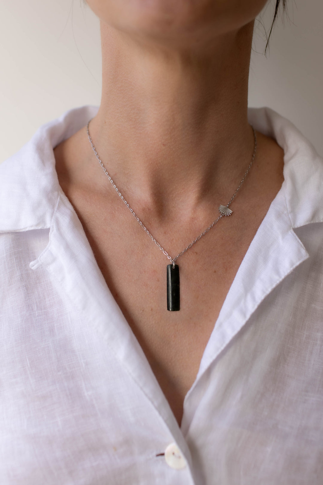 Boh Runga Pounamu Piwakawaka Drop Necklace