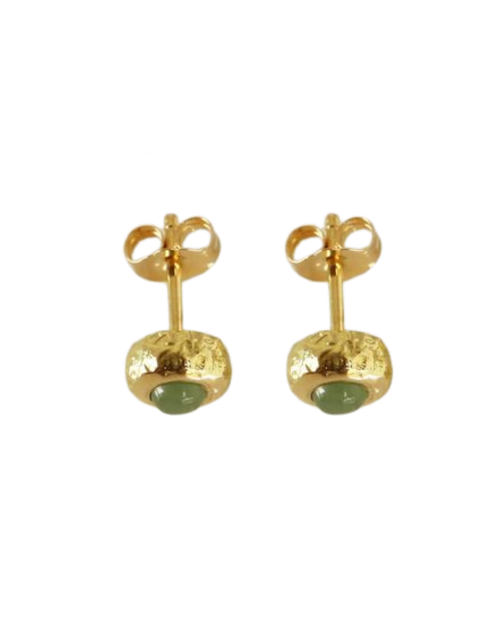 Made of Gold 18k Gold Mt Tasman Pounamu Studs
