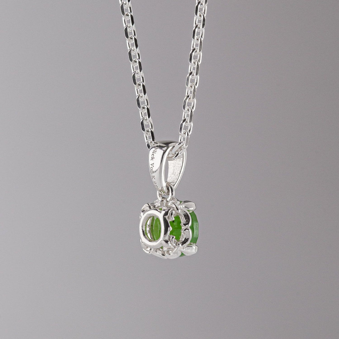 Nick Von K Sterling Silver with Pounamu Baby Dewdrop Necklace