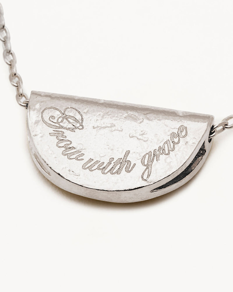 By Charlotte Sterling Silver Lotus December Birthstone Necklace - Blue Topaz