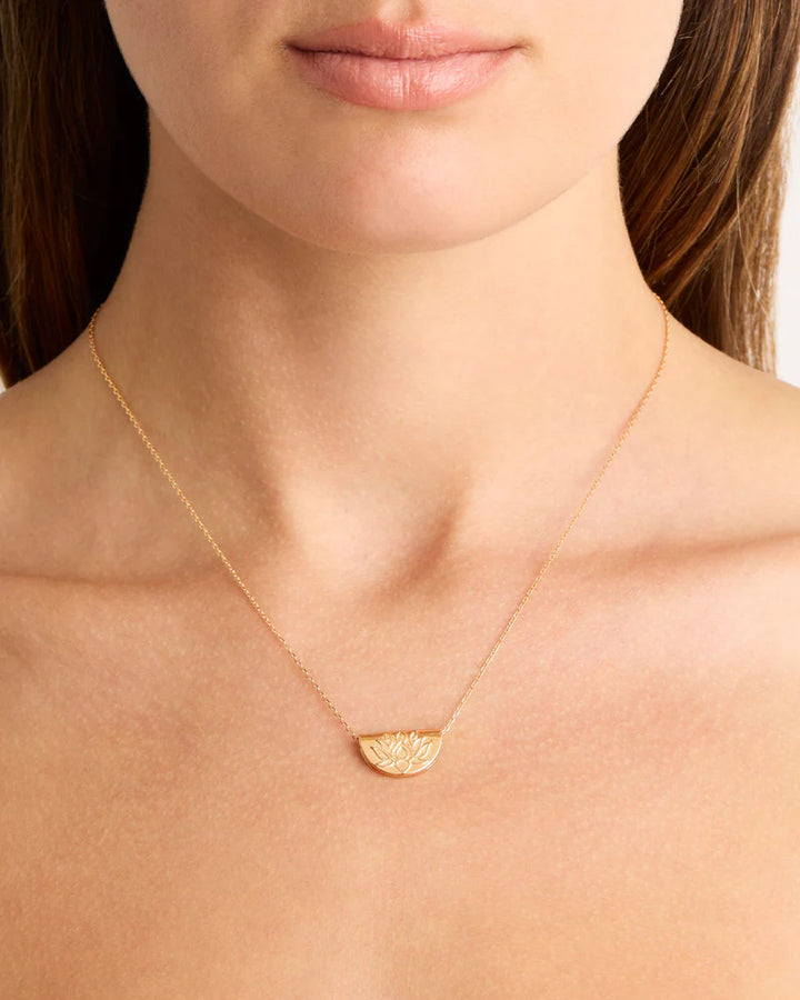 By Charlotte 18k Gold Vermeil Lotus Necklace