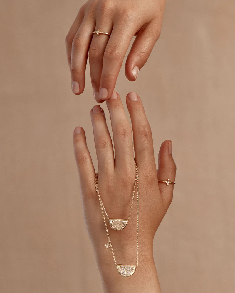 By Charlotte 18k Gold Vermeil Live In Light Lotus Necklace