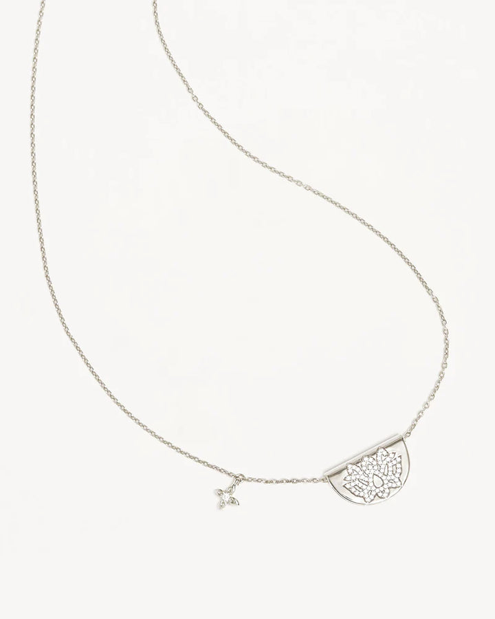 By Charlotte Sterling Silver Live in Light Lotus Necklace