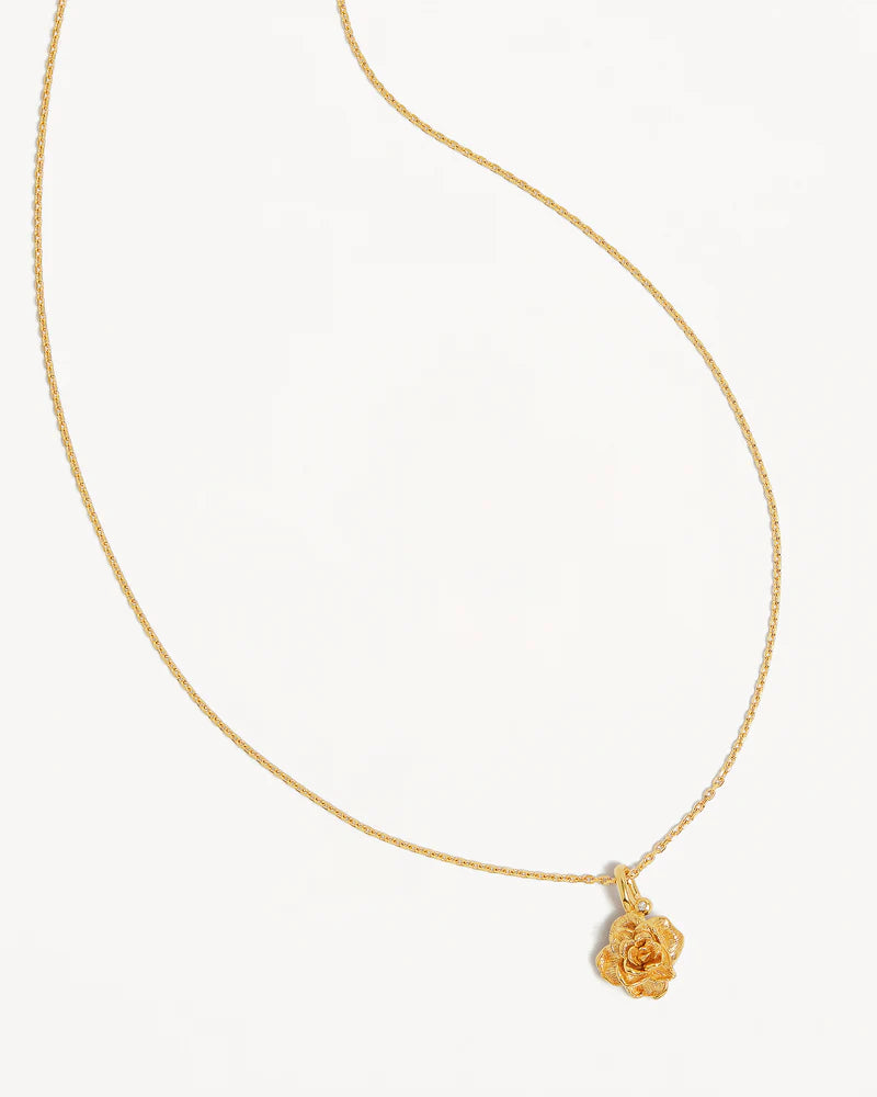 By Charlotte 18k Gold Vermeil June Birth Flower Necklace - Rose