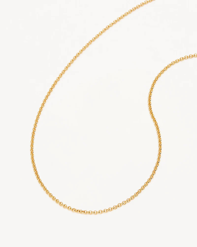 By Charlotte 18k Gold Vermeil 48cm 2mm Belcher Chain Necklace
