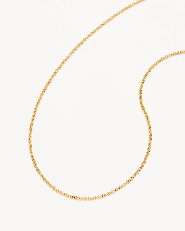 By Charlotte 18k Gold Vermeil 48cm 2mm Belcher Chain Necklace