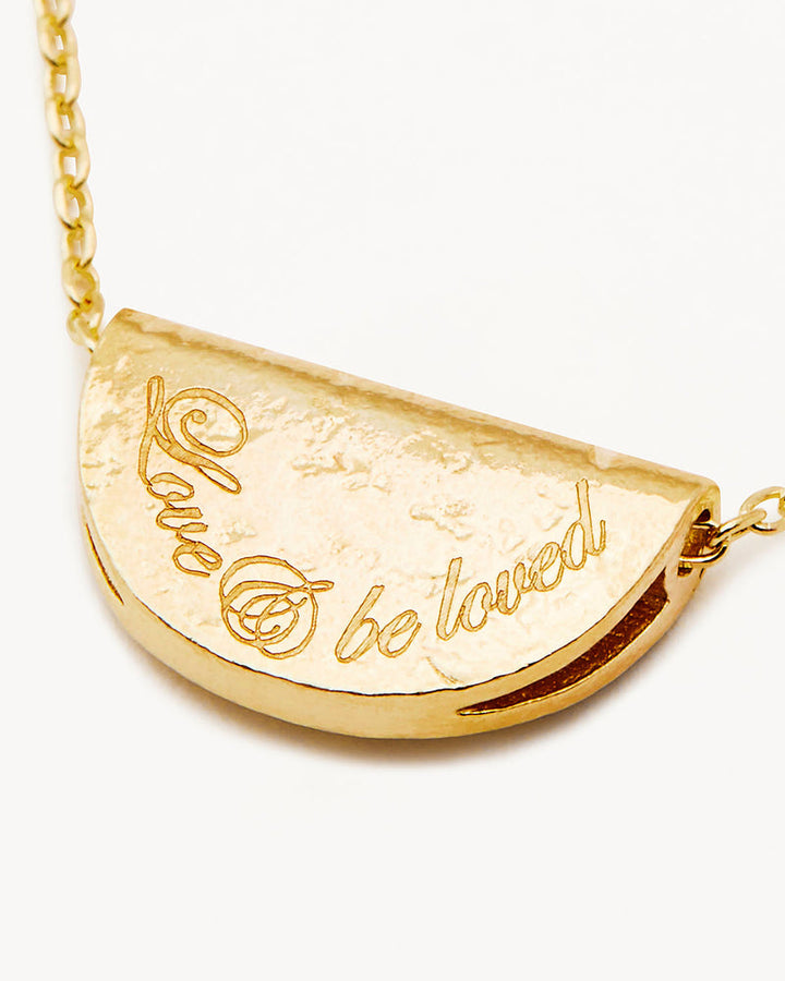 By Charlotte 18k Gold Vermeil Lotus January Birthstone Necklace - Garnet