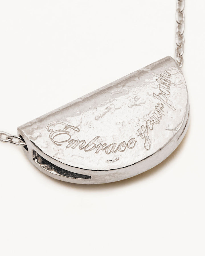 By Charlotte Sterling Silver Lotus July Birthstone Necklace - Ruby