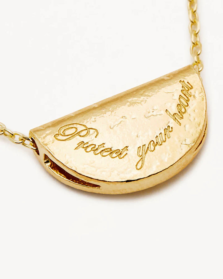 By Charlotte 18k Gold Vermeil Lotus August Birthstone Necklace - Peridot
