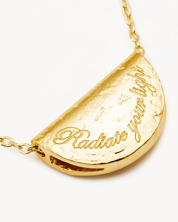 By Charlotte 18k Gold Vermeil Lotus October Birthstone Necklace - Pink Tourmaline