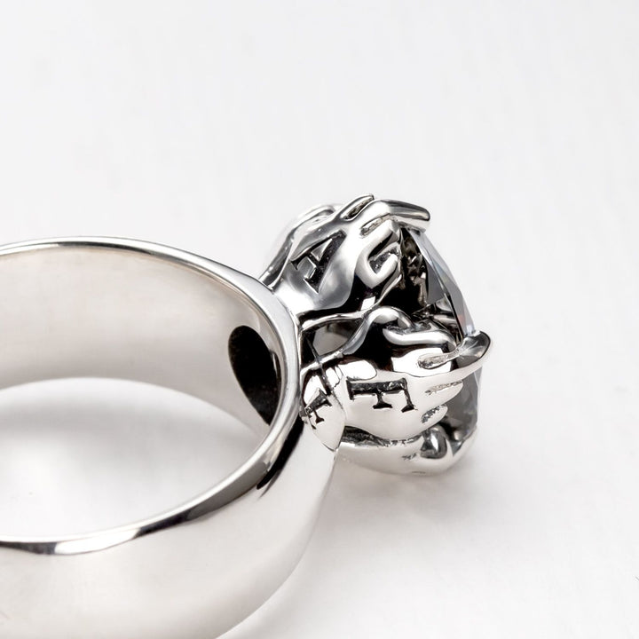 Nick Von K Sterling Silver with Moissanite IDGAF Ring