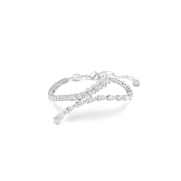 Matrix Bracelet Mixed Cuts White Rhodium Plated