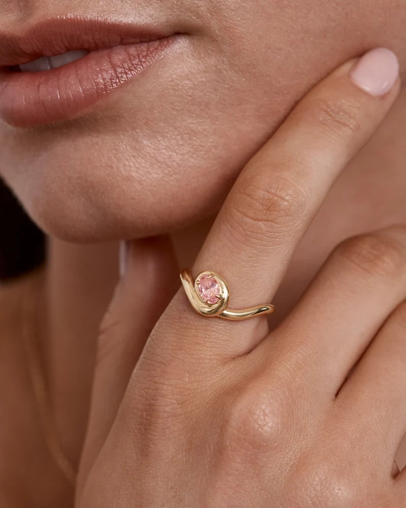 By Charlotte 18k Gold Vermeil Embrace Love Ring