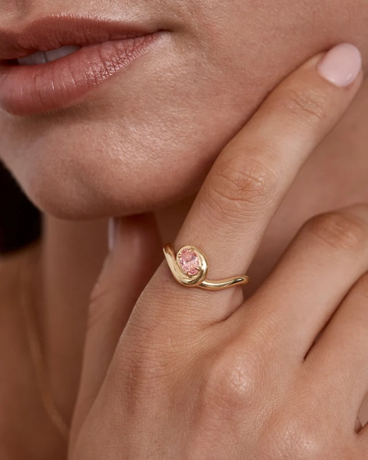 By Charlotte 18k Gold Vermeil Embrace Love Ring