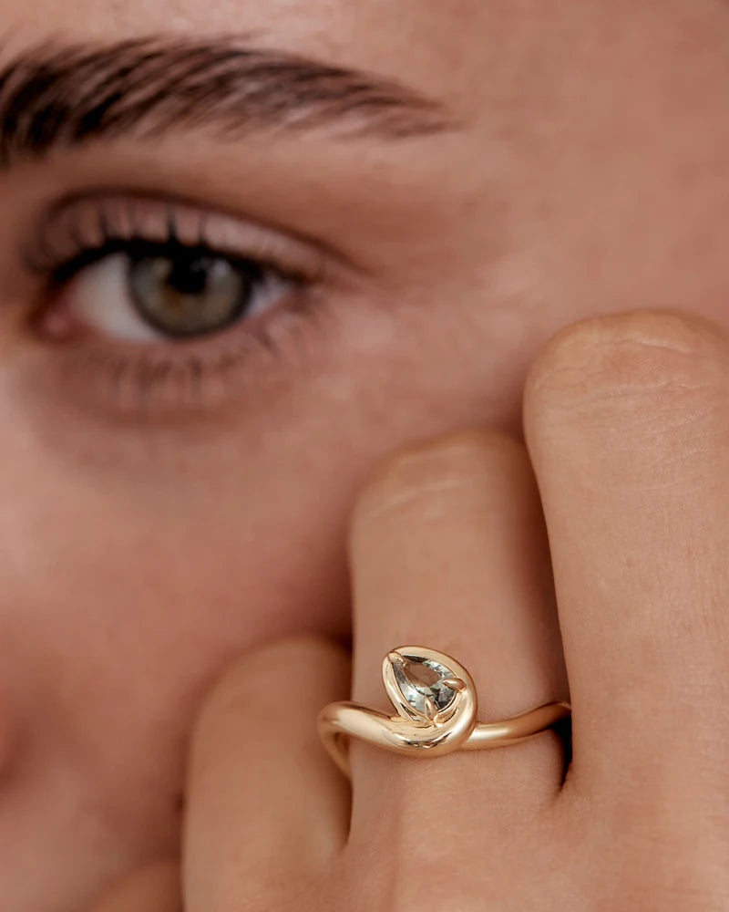 By Charlotte 18k Gold Vermeil Embrace Growth Ring