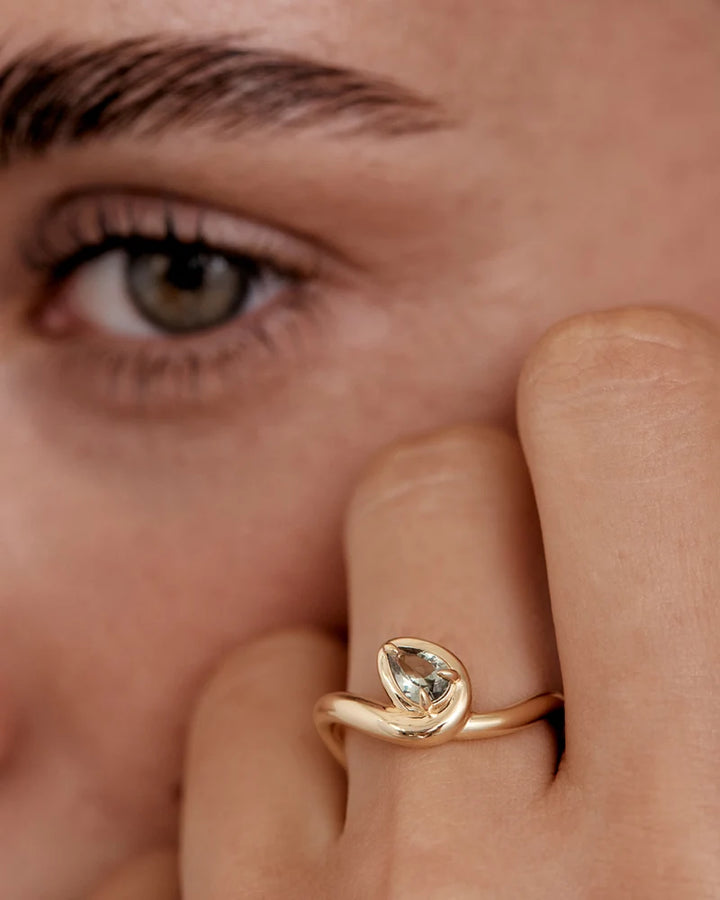 By Charlotte 18k Gold Vermeil Embrace Growth Ring