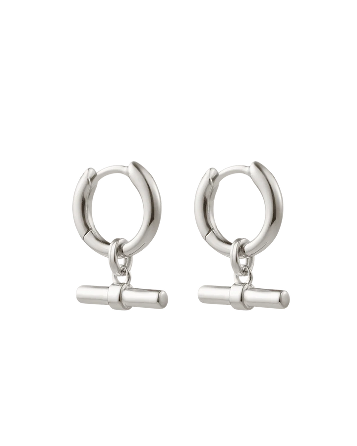 Kirstin Ash Rhythm T-Bar Hoops Sterling Silver