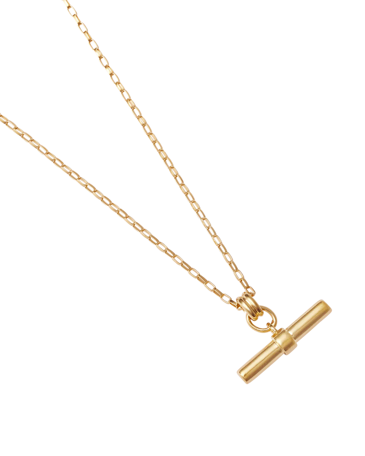 Kirstin Ash Roam T-Bar Necklace 18ct Gold Vermeil