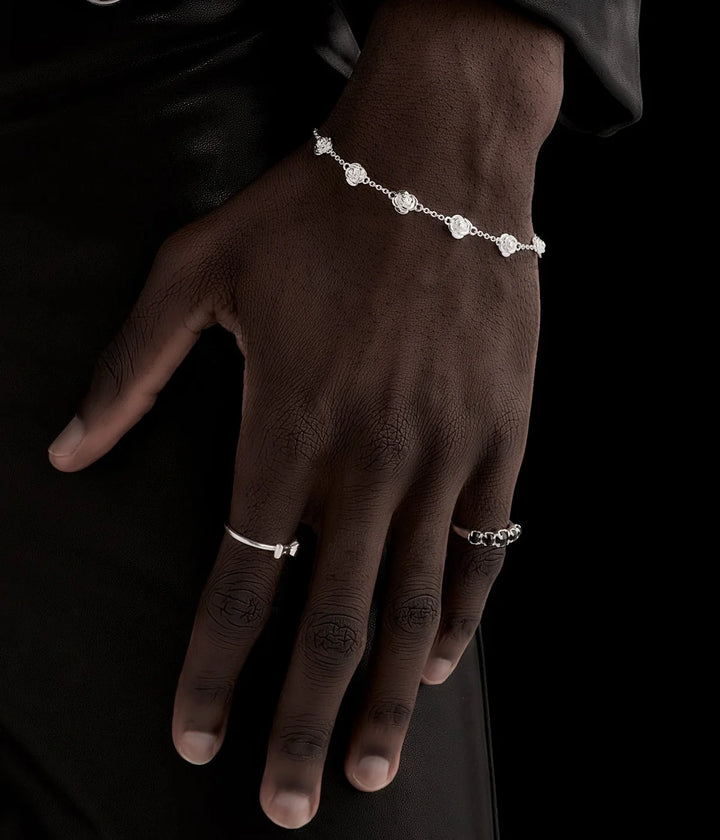 Stolen Silver Rose Bud Bracelet