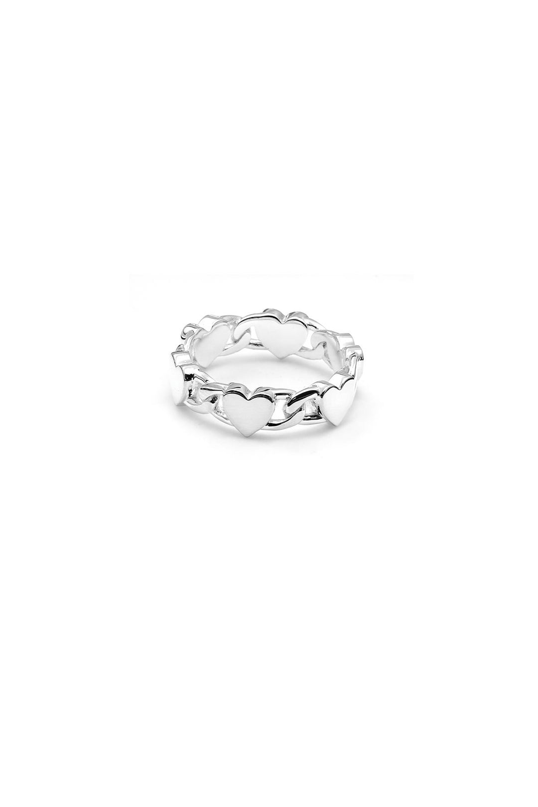 Stolen Silver Love Chain Eternity Ring