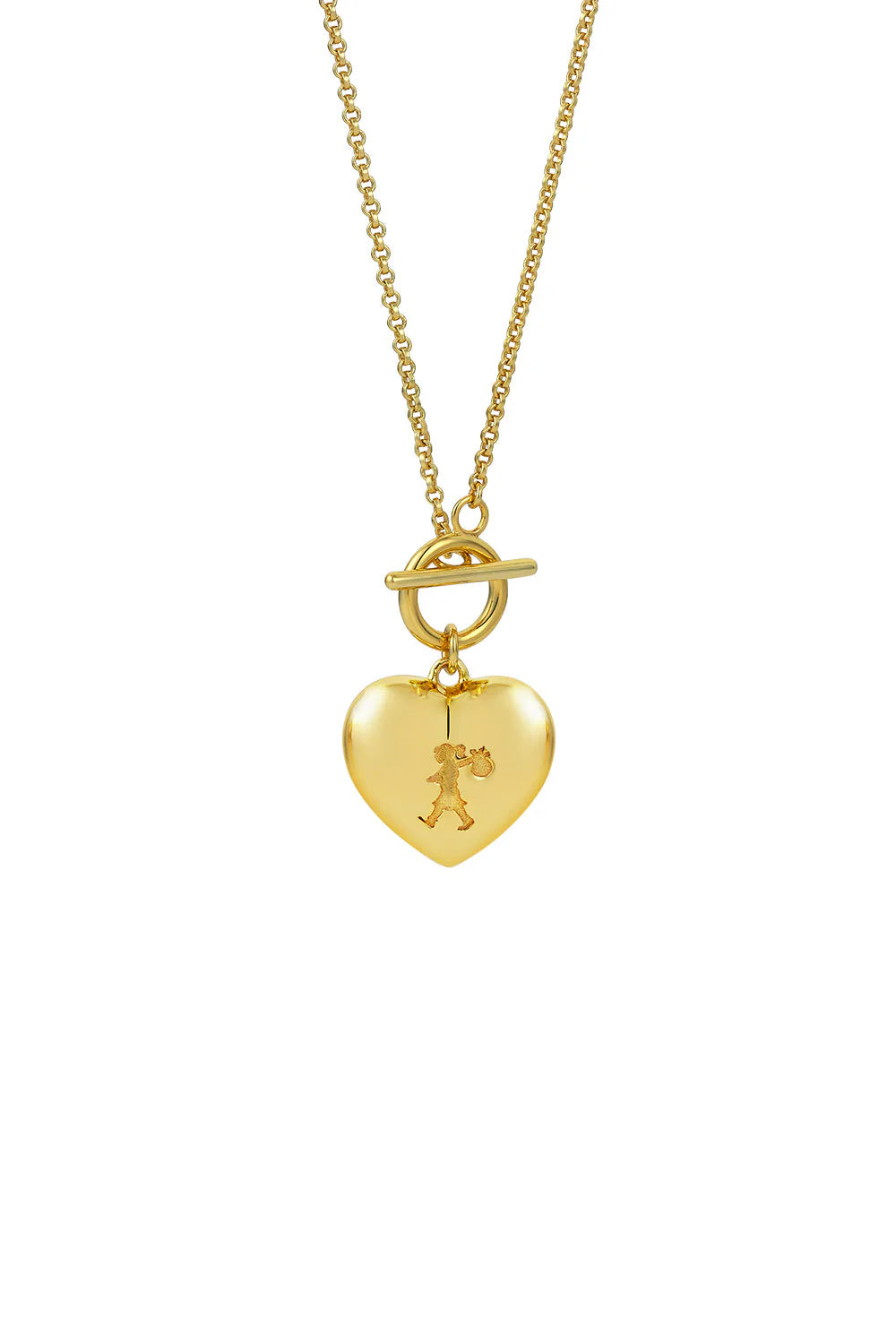 Karen Walker Runaway Gold Plated Heart Necklace