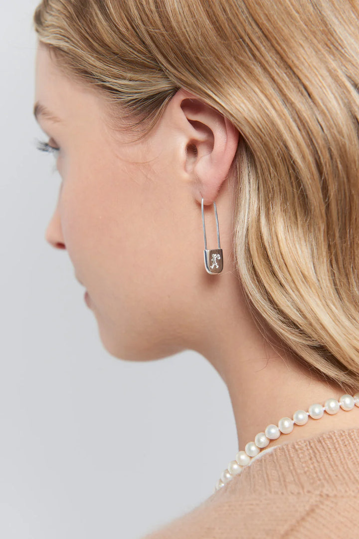 Karen Walker Runaway Safety Pin Earrings