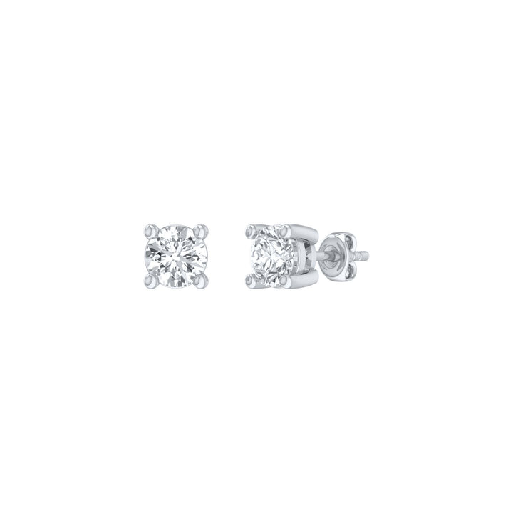 Louis Thompson Fleurus Earrings 9k White Gold with 1.00ct Lab Diamond
