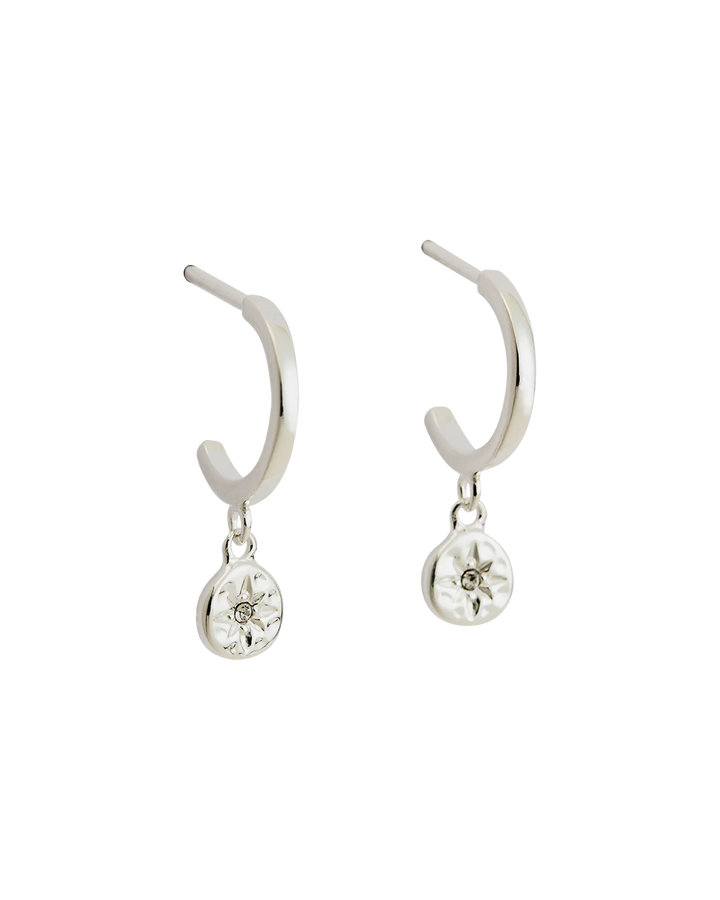Kirstin Ash Star Coin Silver Hoops