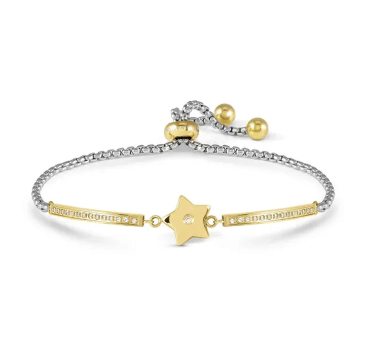 Nomination Milleluci Refined Bracelet in Stainless Steel & CZ Gold Star