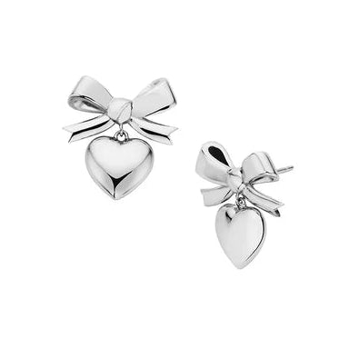 Karen Walker Silver Superlove Bow Earrings