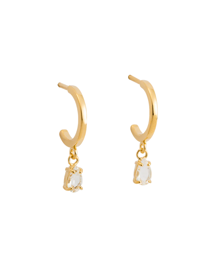 Kirstin Ash Teardrop Hoops 18ct Gold Plated