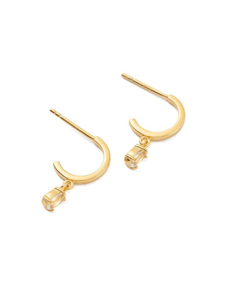 Kirstin Ash Teardrop Hoops 18ct Gold Plated