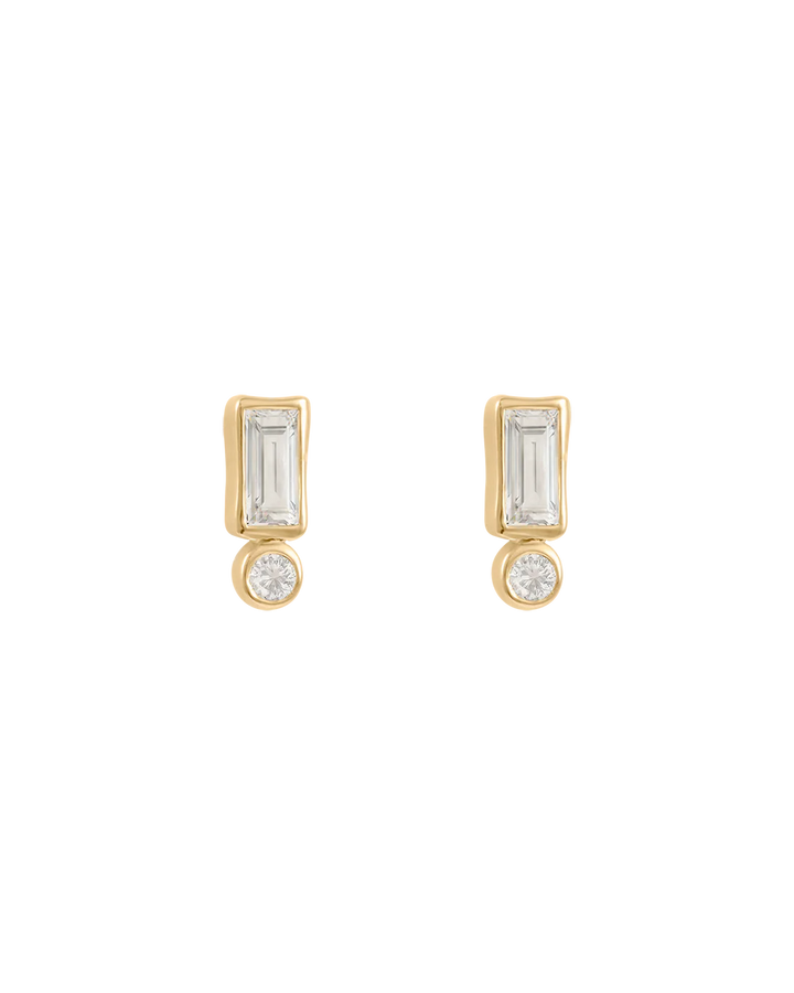 Kirstin Ash Vantage Topaz Studs Gold Plated