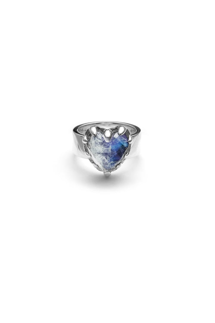 Stolen Silver Love Claw Ring - Moonstone