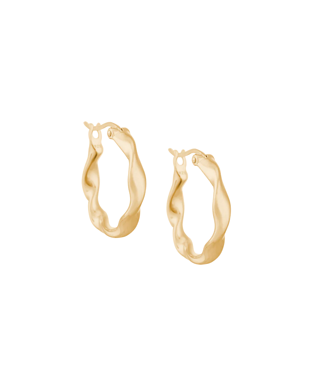 Kirstin Ash Wave Hoops 18ct Gold Plated