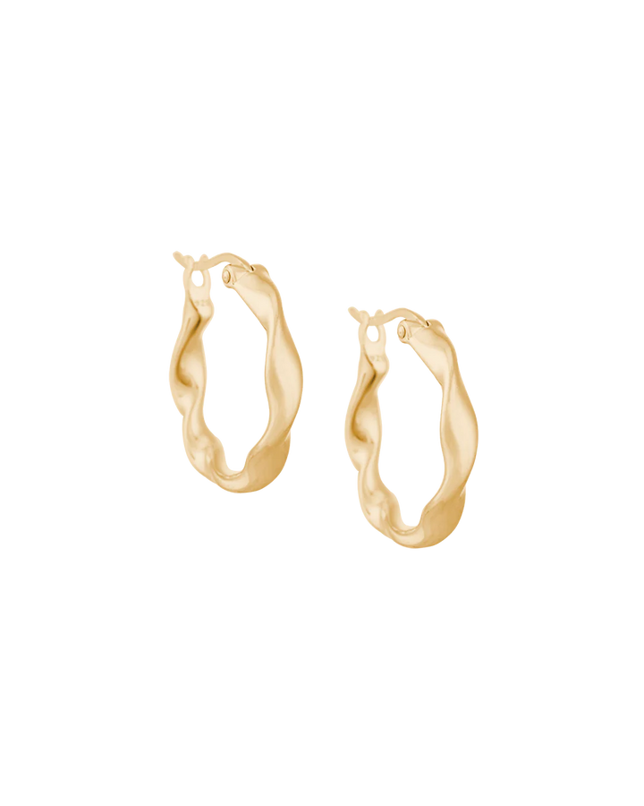 Kirstin Ash Wave Hoops 18ct Gold Plated