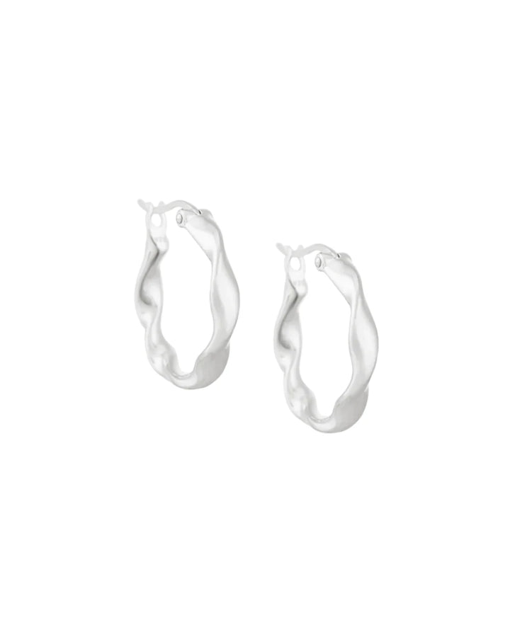 Kirstin Ash Wave Hoops Sterling Silver