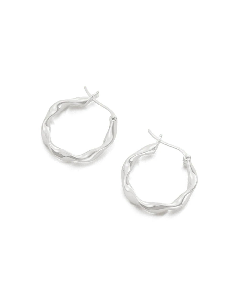 Kirstin Ash Wave Hoops Sterling Silver