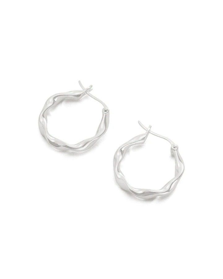 Kirstin Ash Wave Hoops Sterling Silver