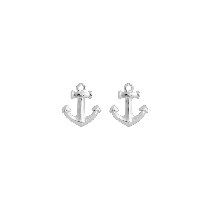 LT Sterling Silver Anchor Stud Earrings