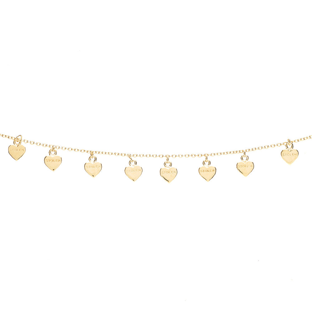 Stolen Gold Plated Heart Bracelet