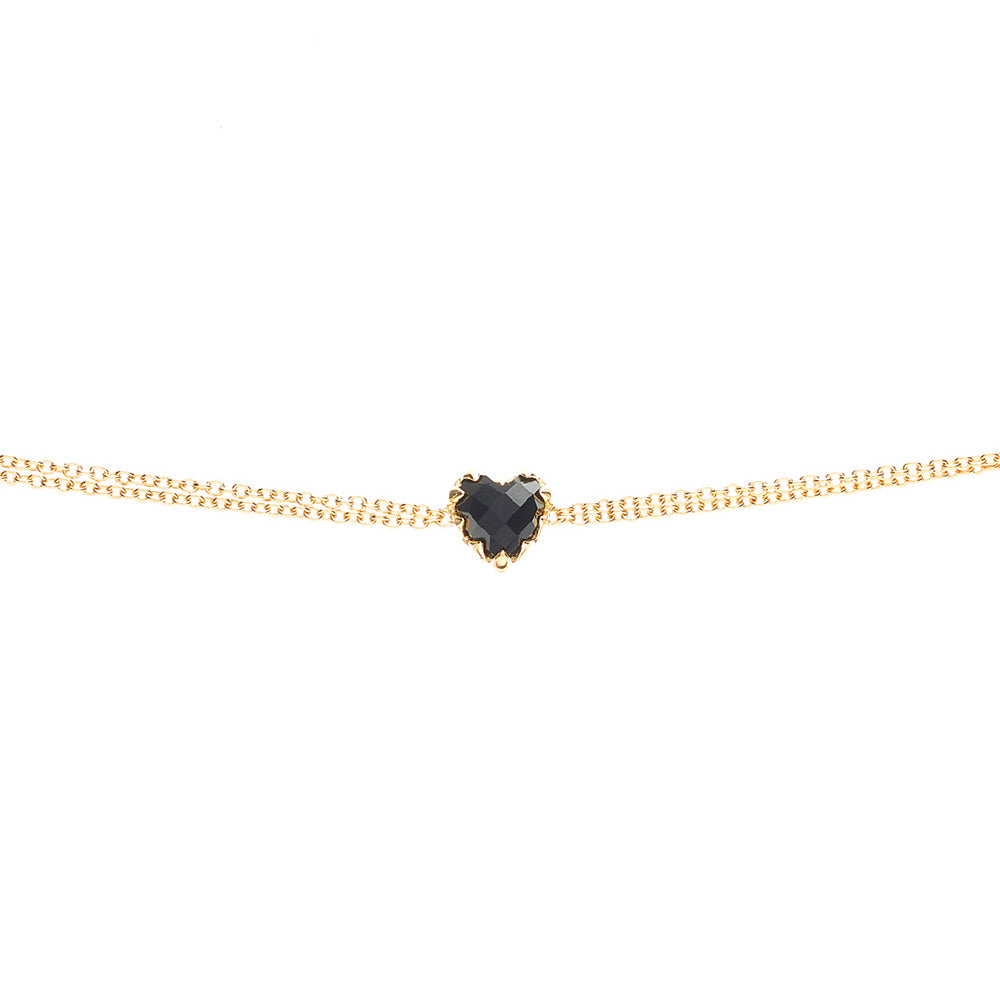 Stolen Gold Plated Love Claw Bracelet - Onyx